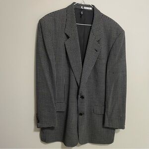 Hugo Boss Black and White Houndstooth‎ Blazer Size 44 R